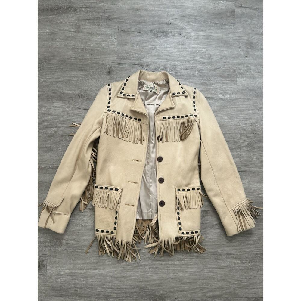 Vintage western genuine deer leather jacket
